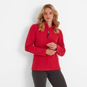 TOG24 Womens/Ladies Revive Quarter Zip Fleece Top / Chilli Red